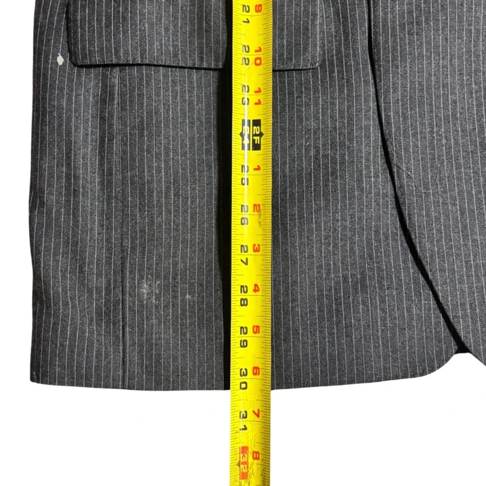Lauren Ralph Lauren Blazer Mens 40S Grey Wool Cashmere Pinstripe Sport Coat